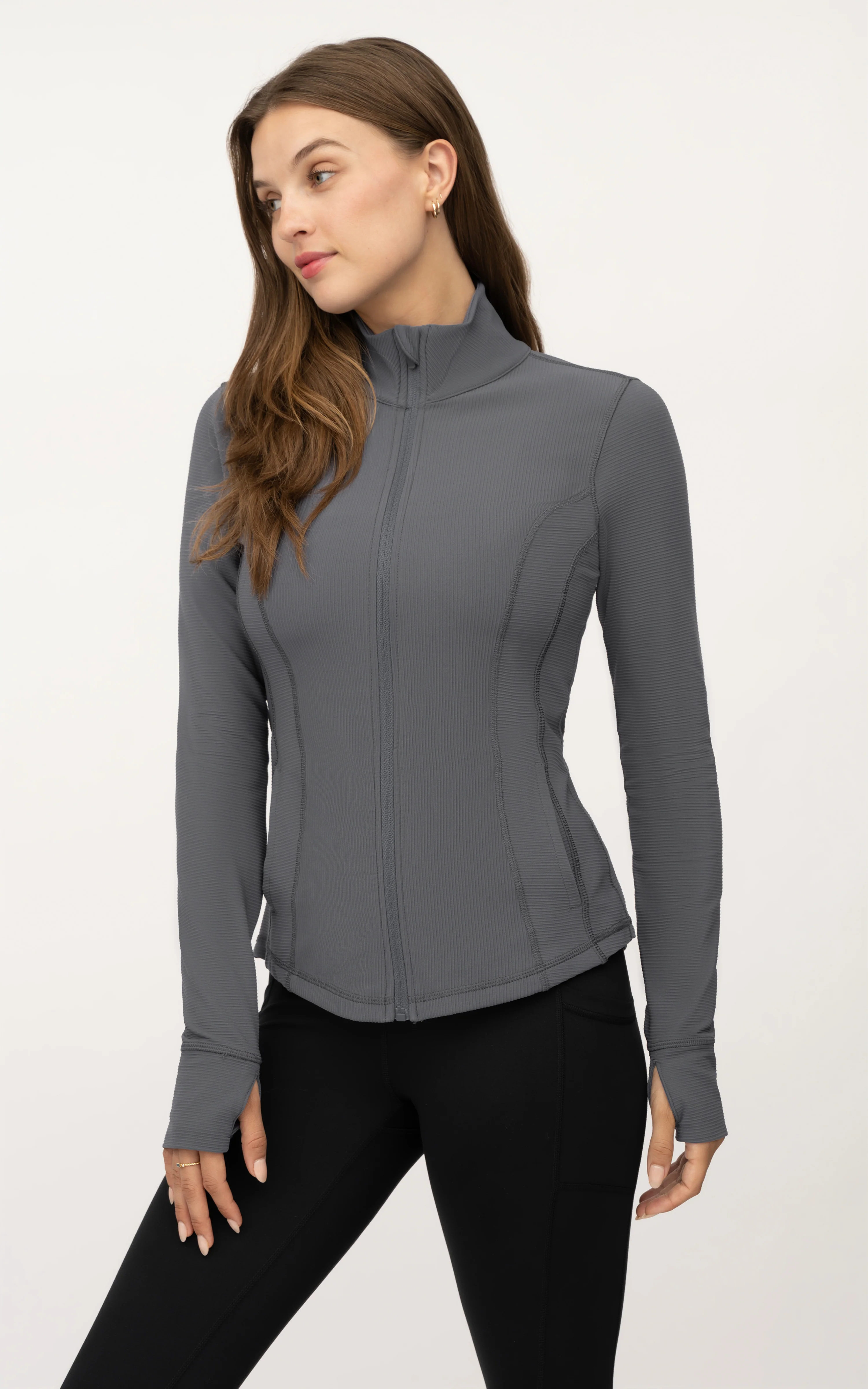 Interlink Ribbed Princess Seam Performance Jacket - Image 10