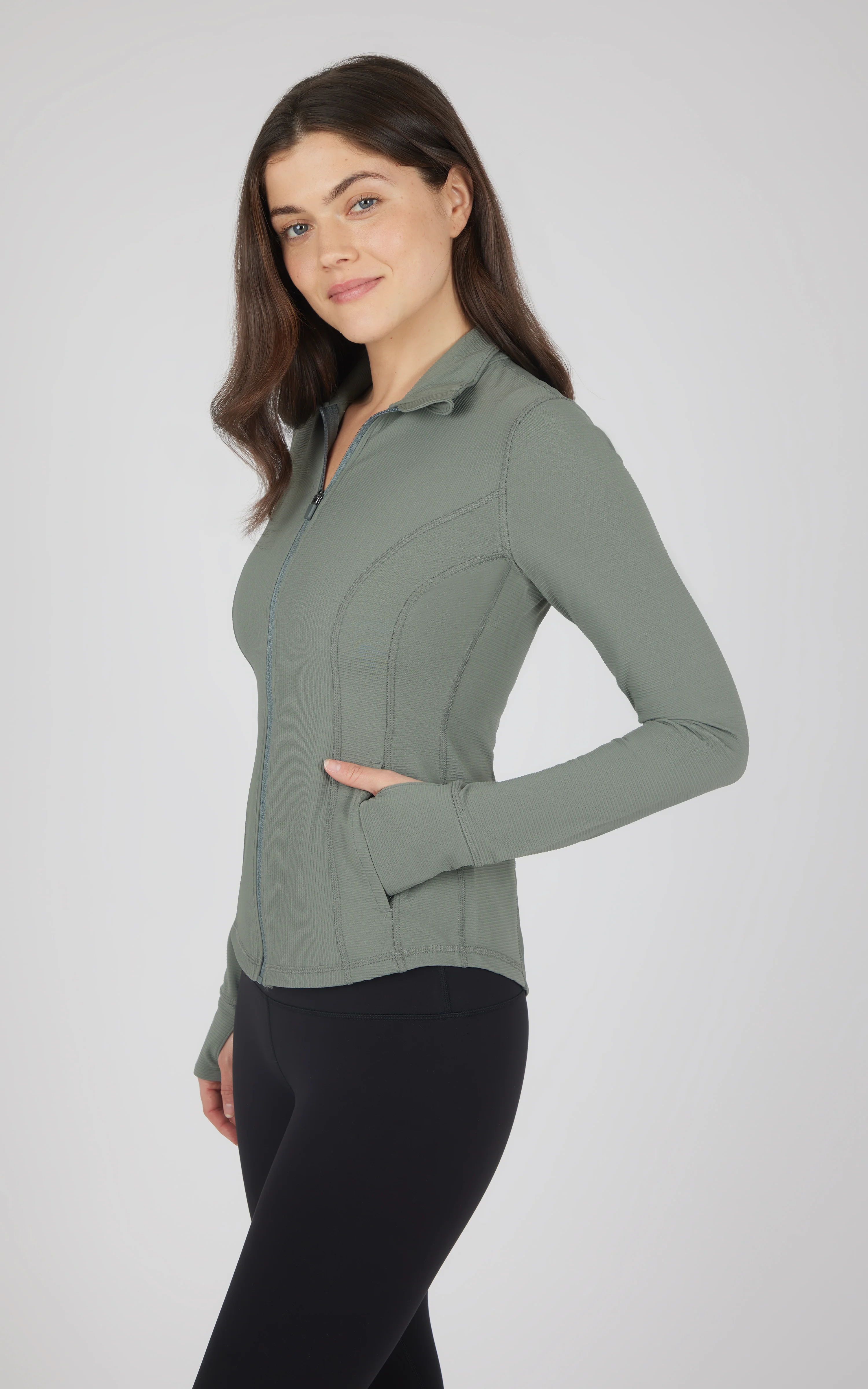 Interlink Ribbed Princess Seam Performance Jacket - Image 16