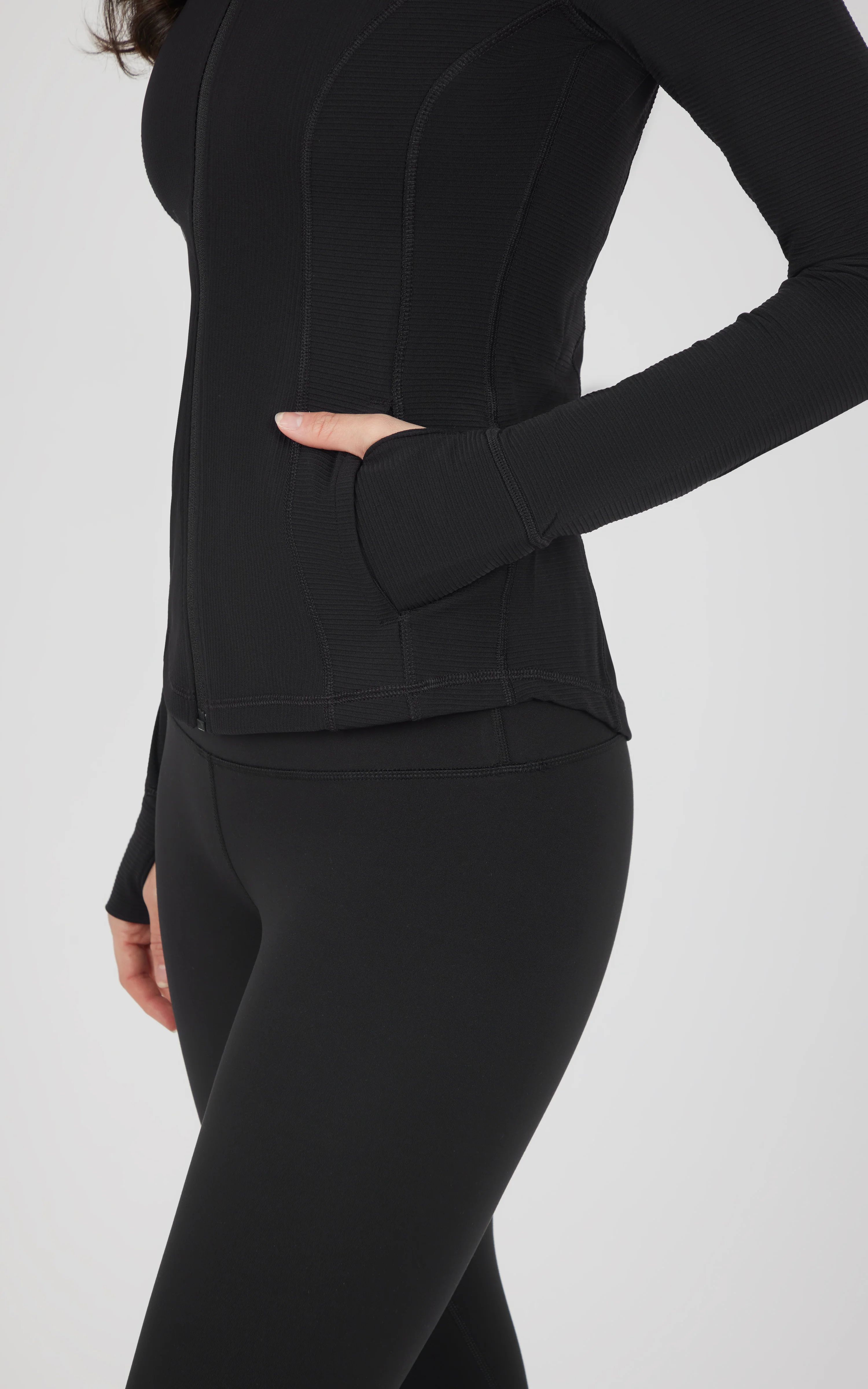 Interlink Ribbed Princess Seam Performance Jacket - Image 4
