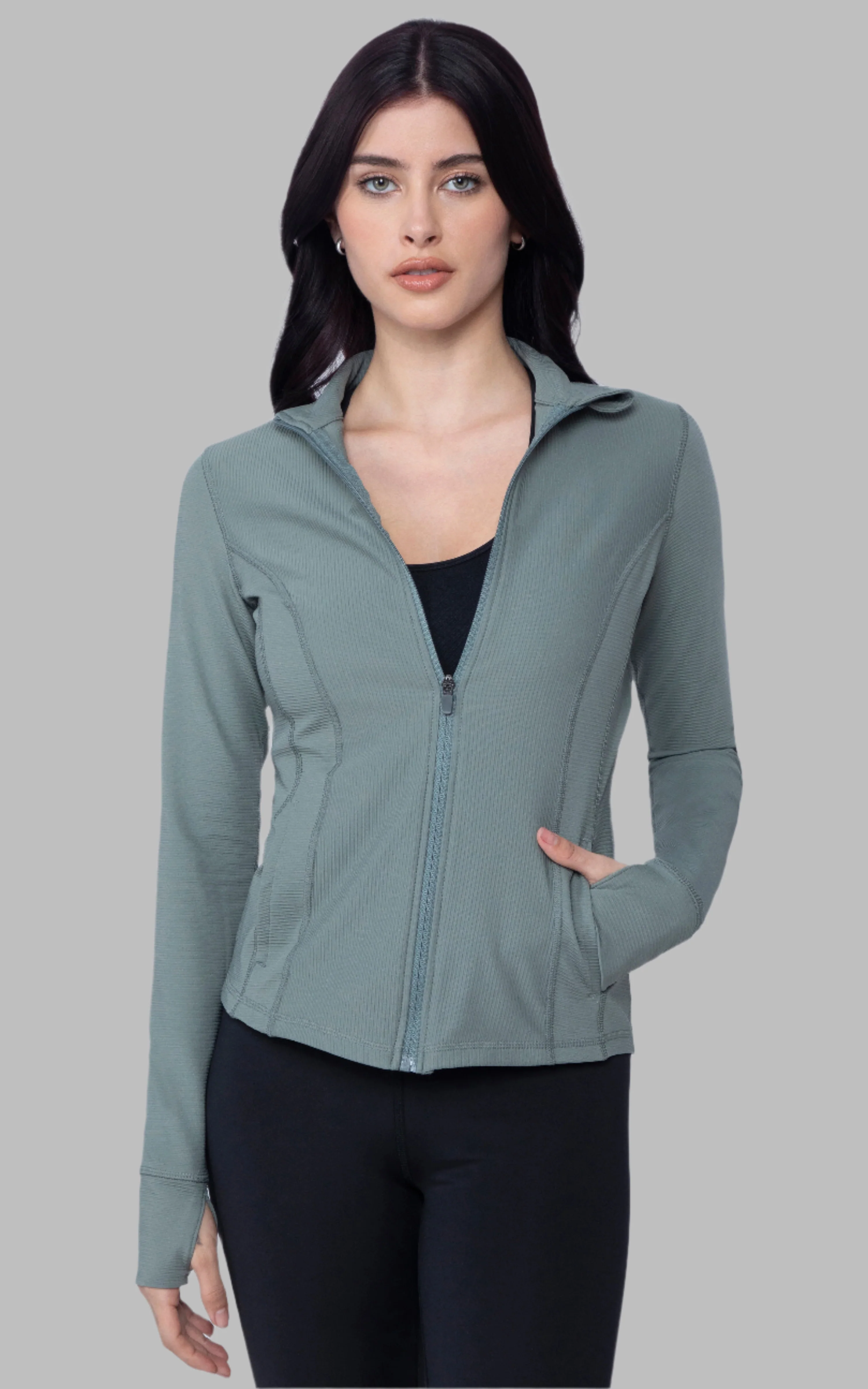 Interlink Ribbed Princess Seam Performance Jacket - Image 5