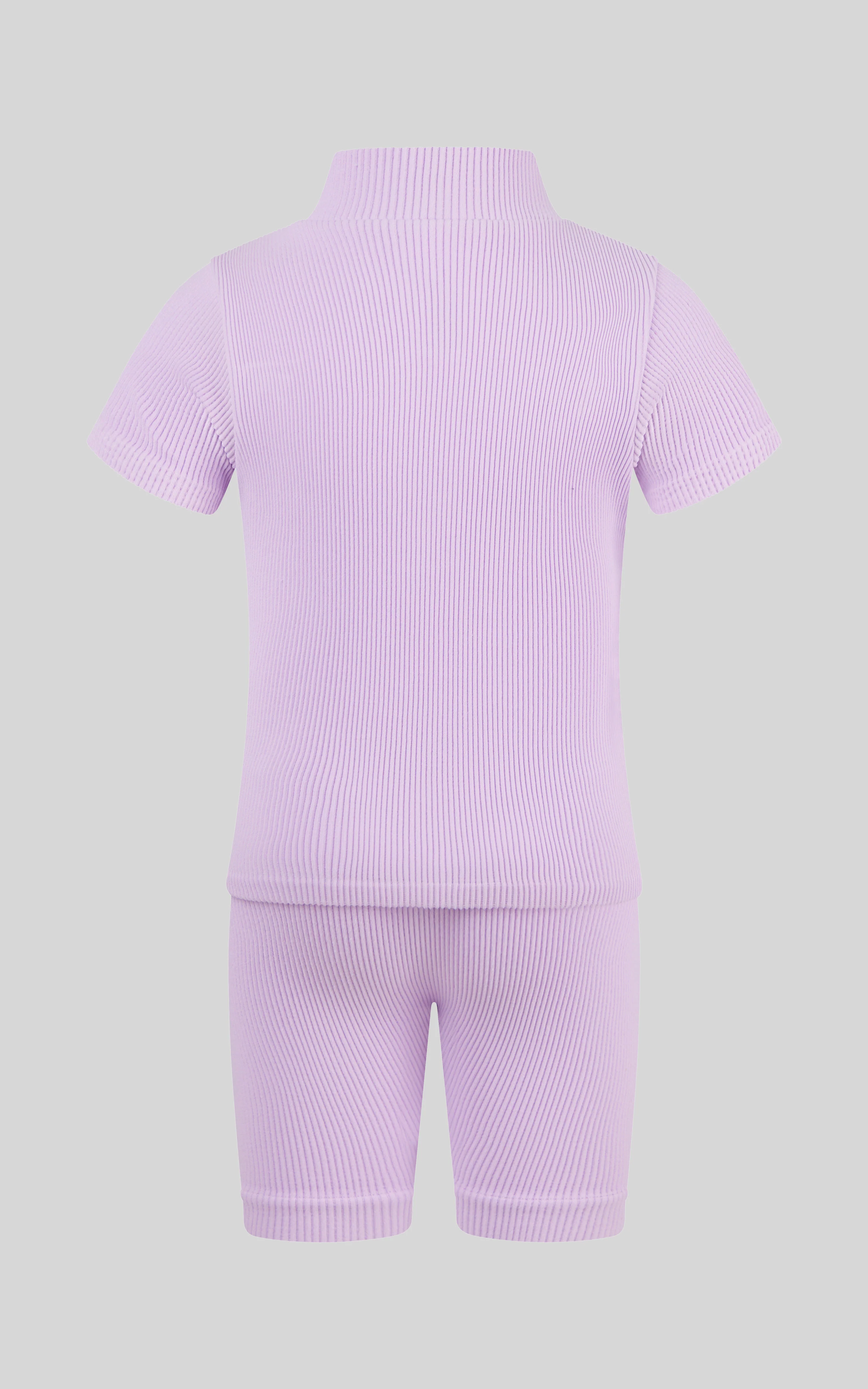 4-6X Rib Seamless Top & Short & Scrunchie Set - Image 4