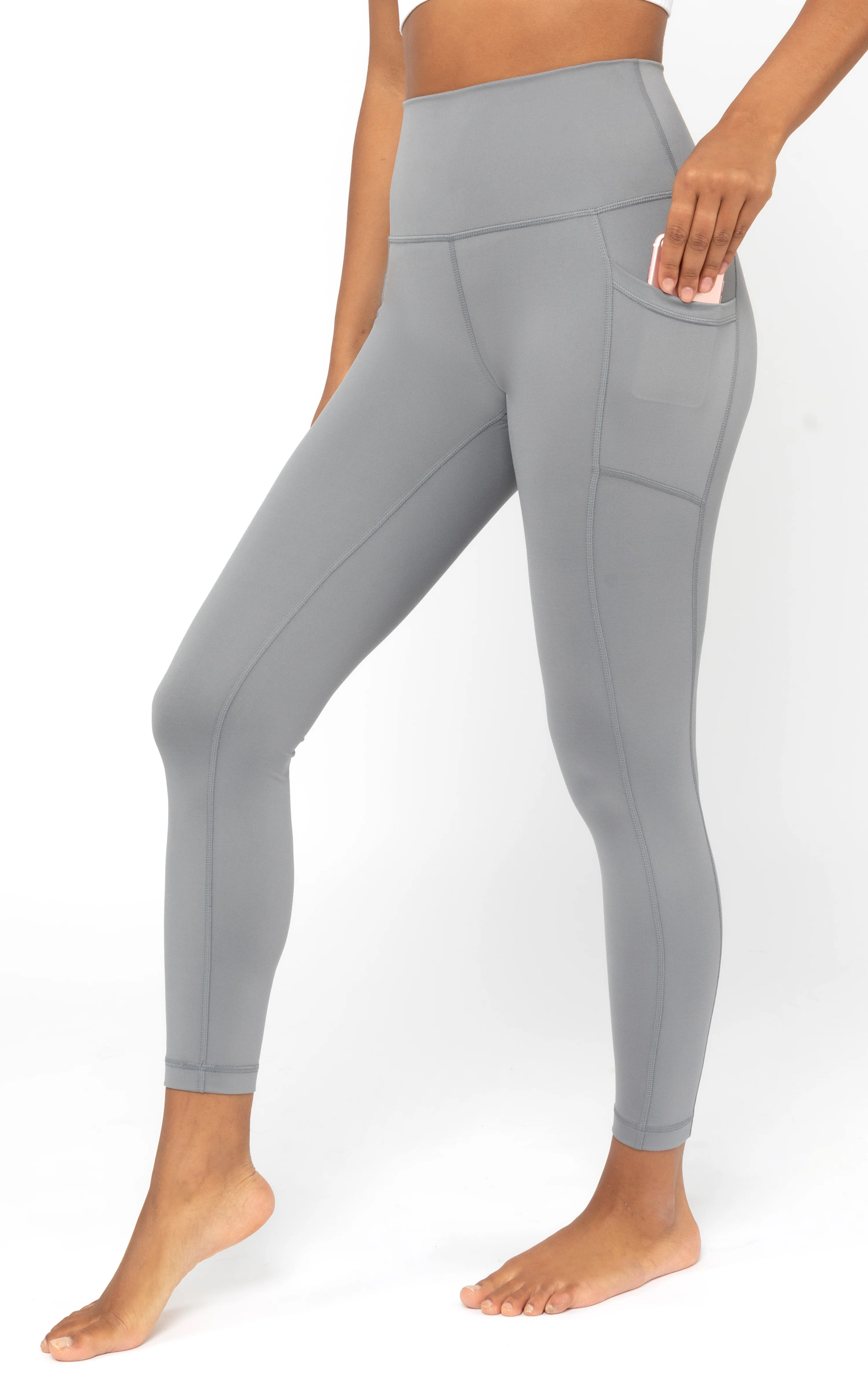 Lux Elastic Free High Waist Side Pocket 7/8 Ankle - Image 15