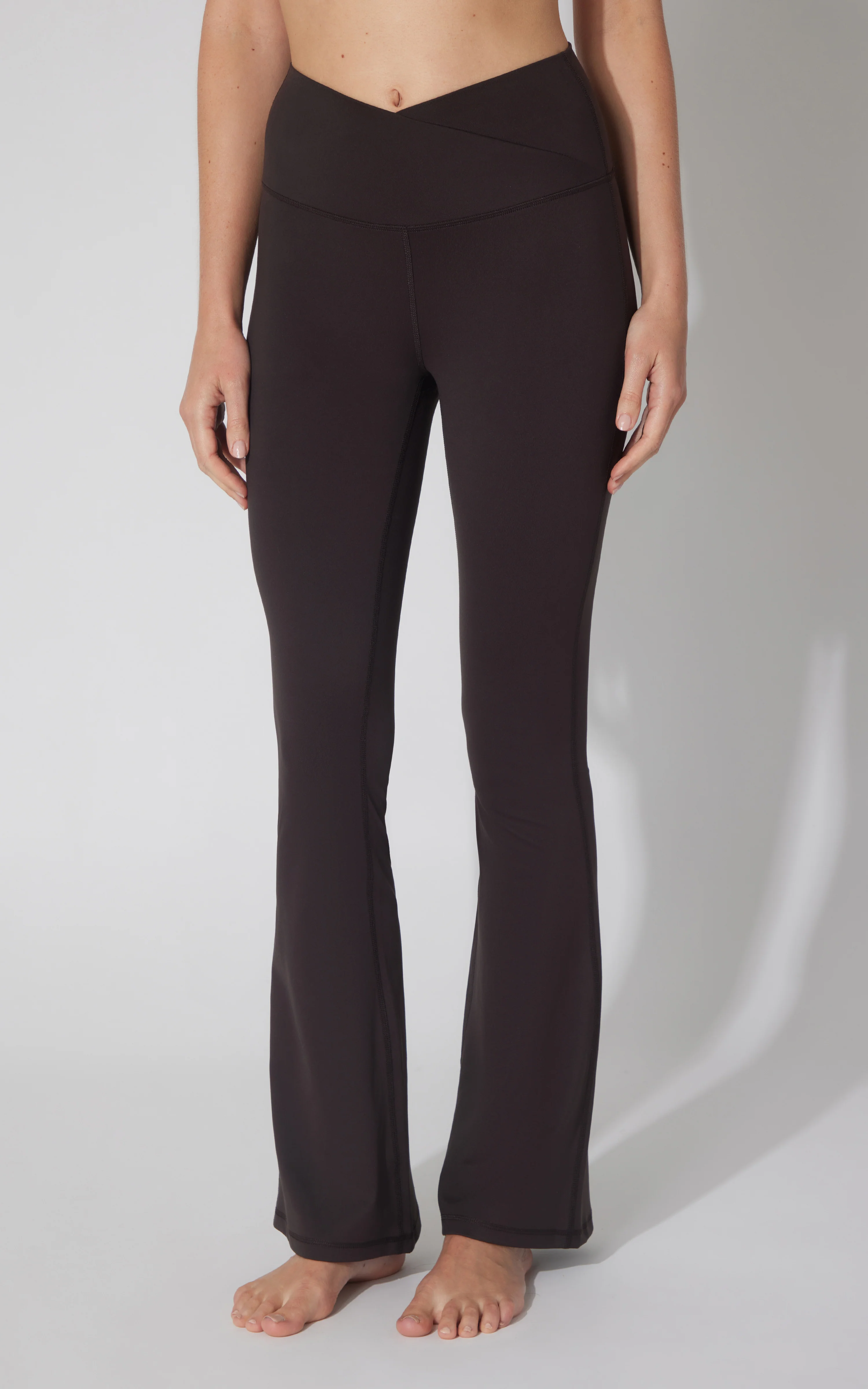 Lux Madison Crossover Elastic Free Waist 31 1/2 inch Flare Leg Pant - Image 11