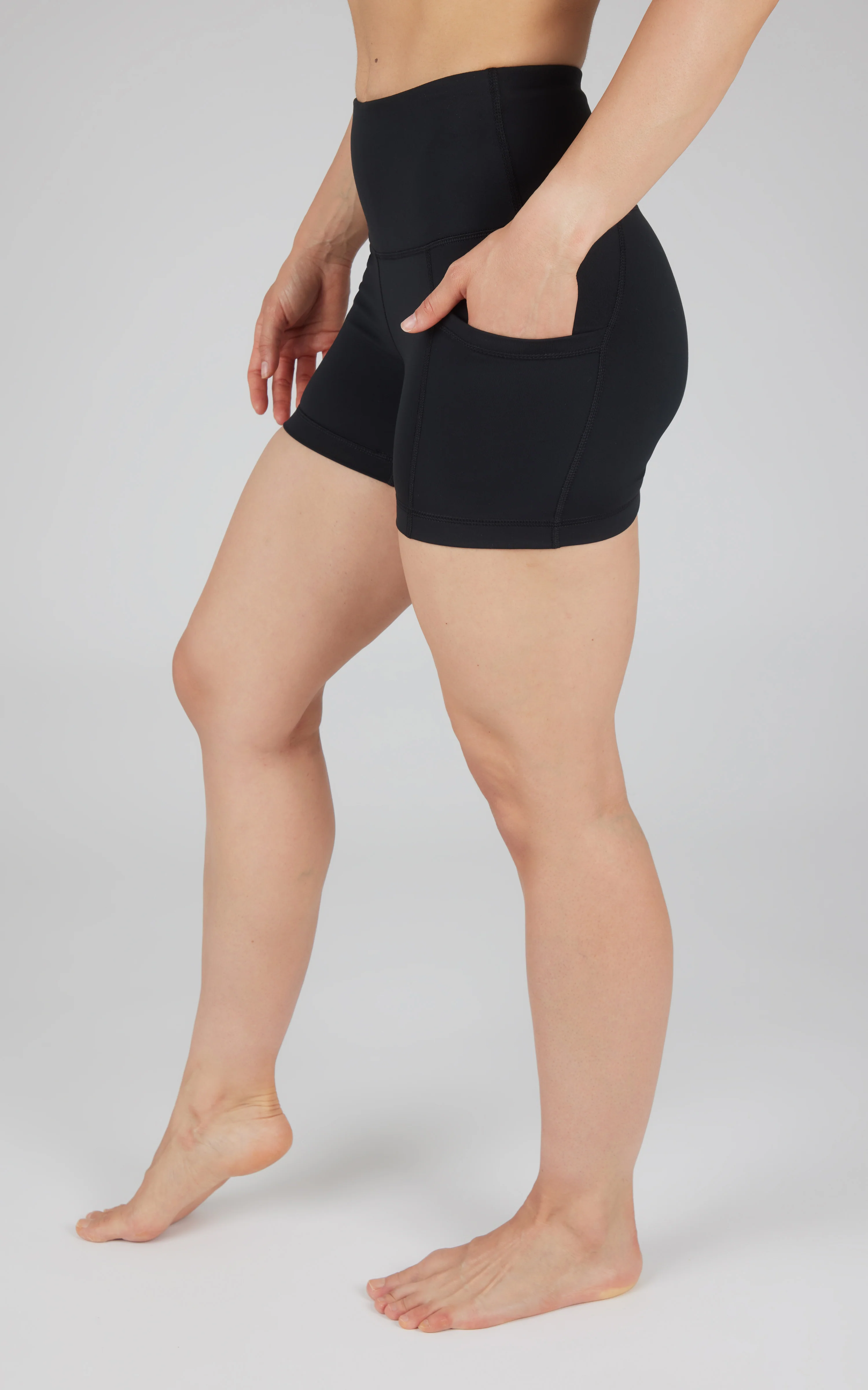 Lux Polygiene Tribeca High Waist 3 1/2" Short with Side Pockets - Image 10