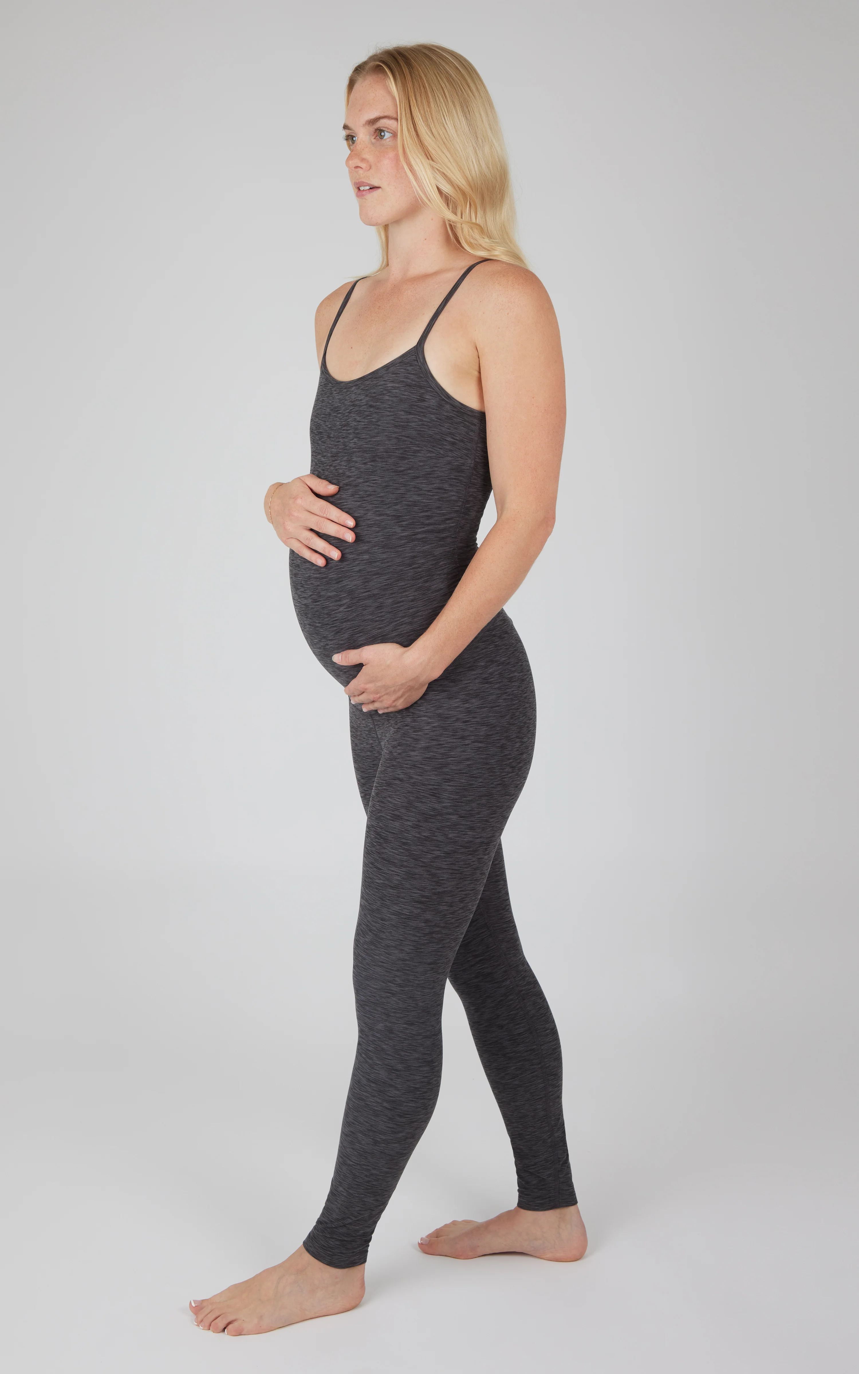 Maternity Heathered Lux Jumpsuit - Image 2