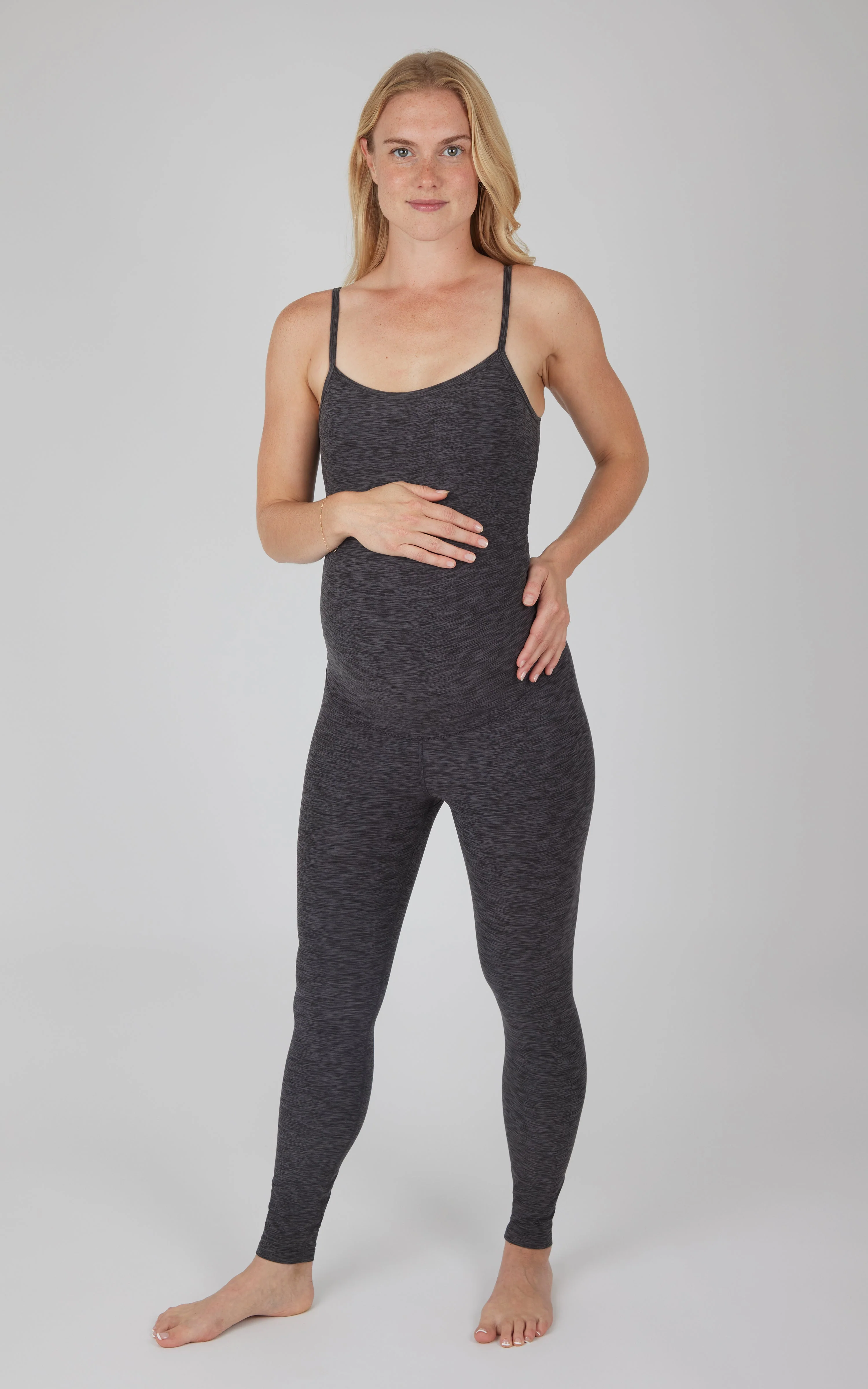 Maternity Heathered Lux Jumpsuit - Image 4