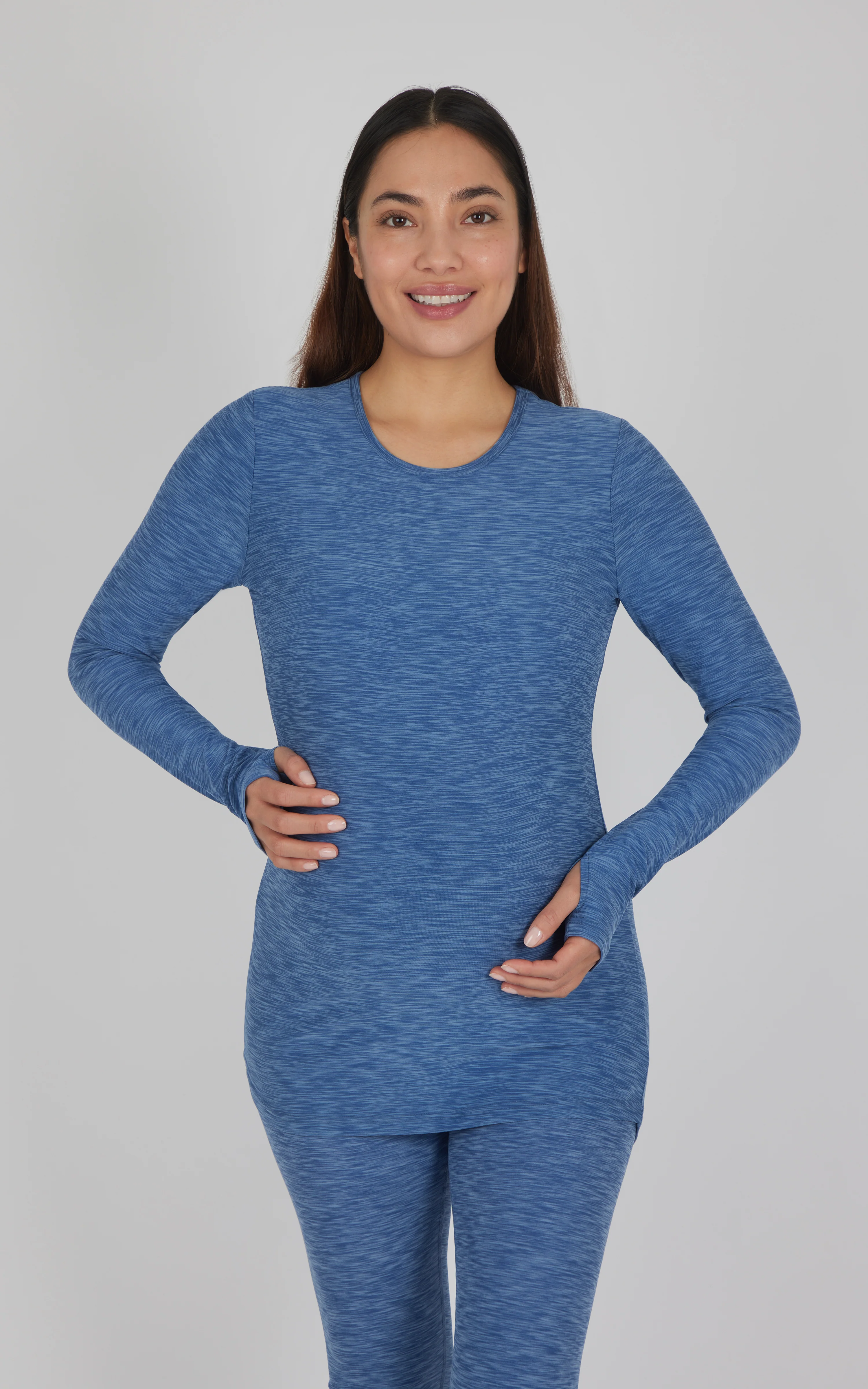 Maternity Heathered Long Sleeve Top - Image 13