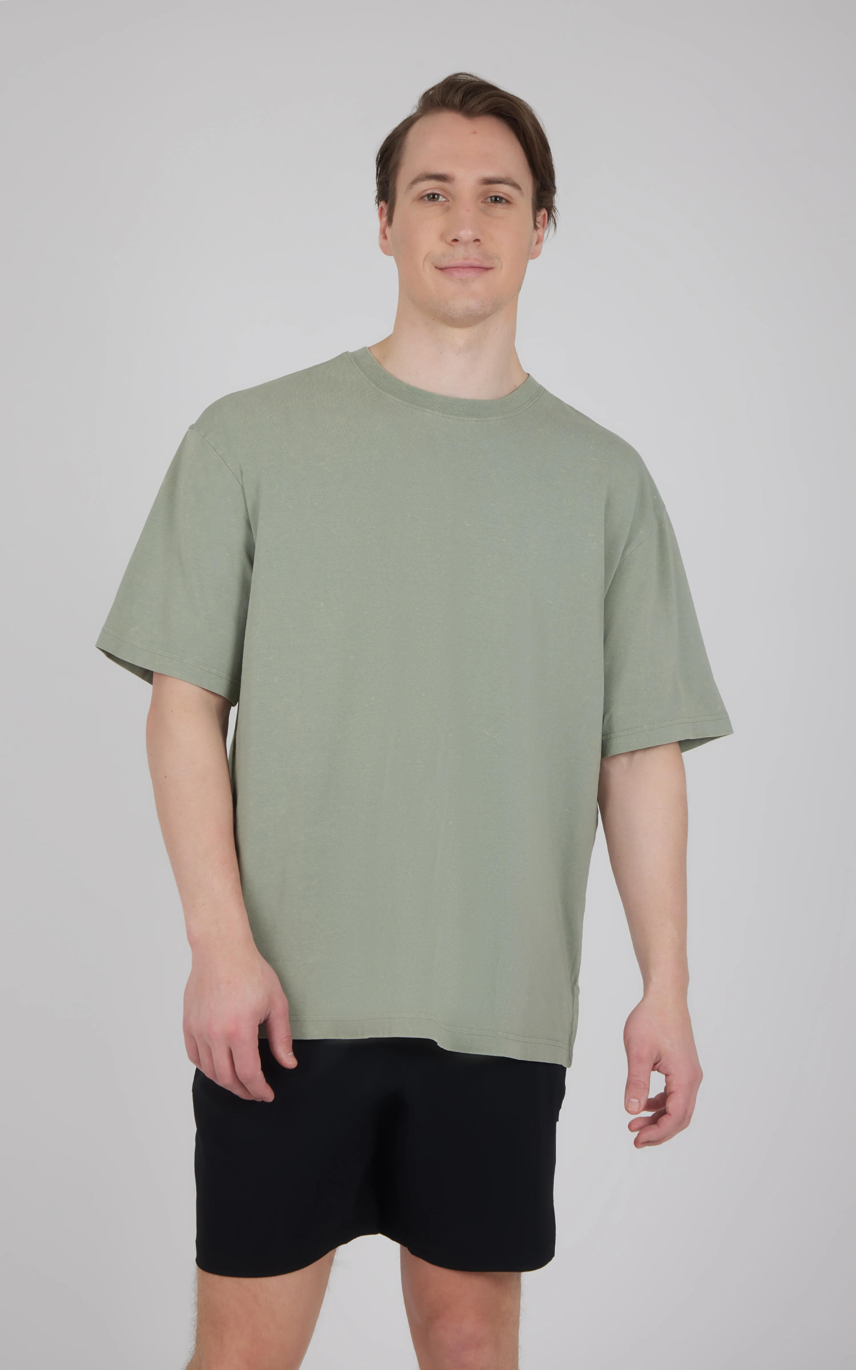 Men's Acid Wash Oversized Boxy Crew Neck Tee - Image 10