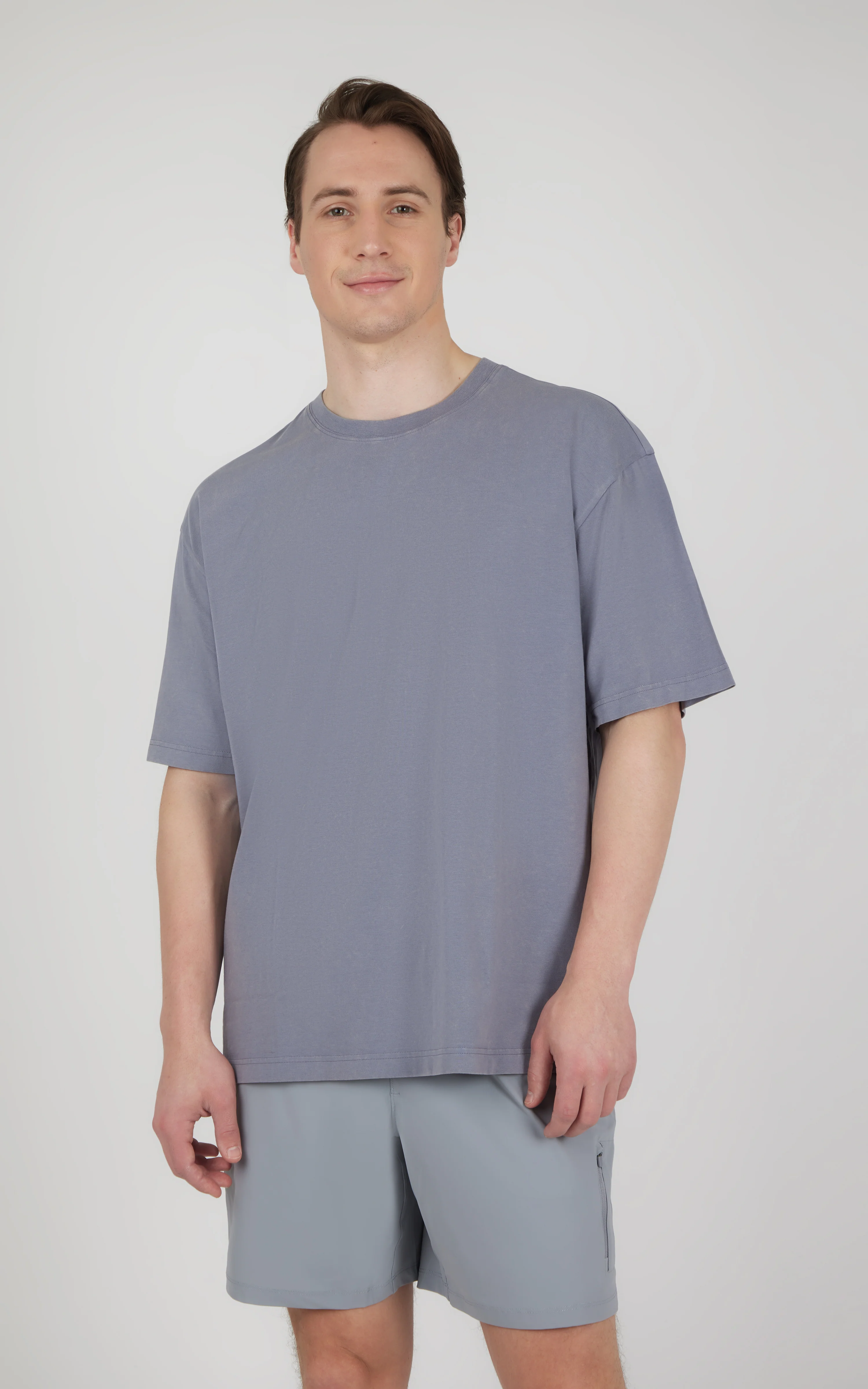 Men's Acid Wash Oversized Boxy Crew Neck Tee - Image 13