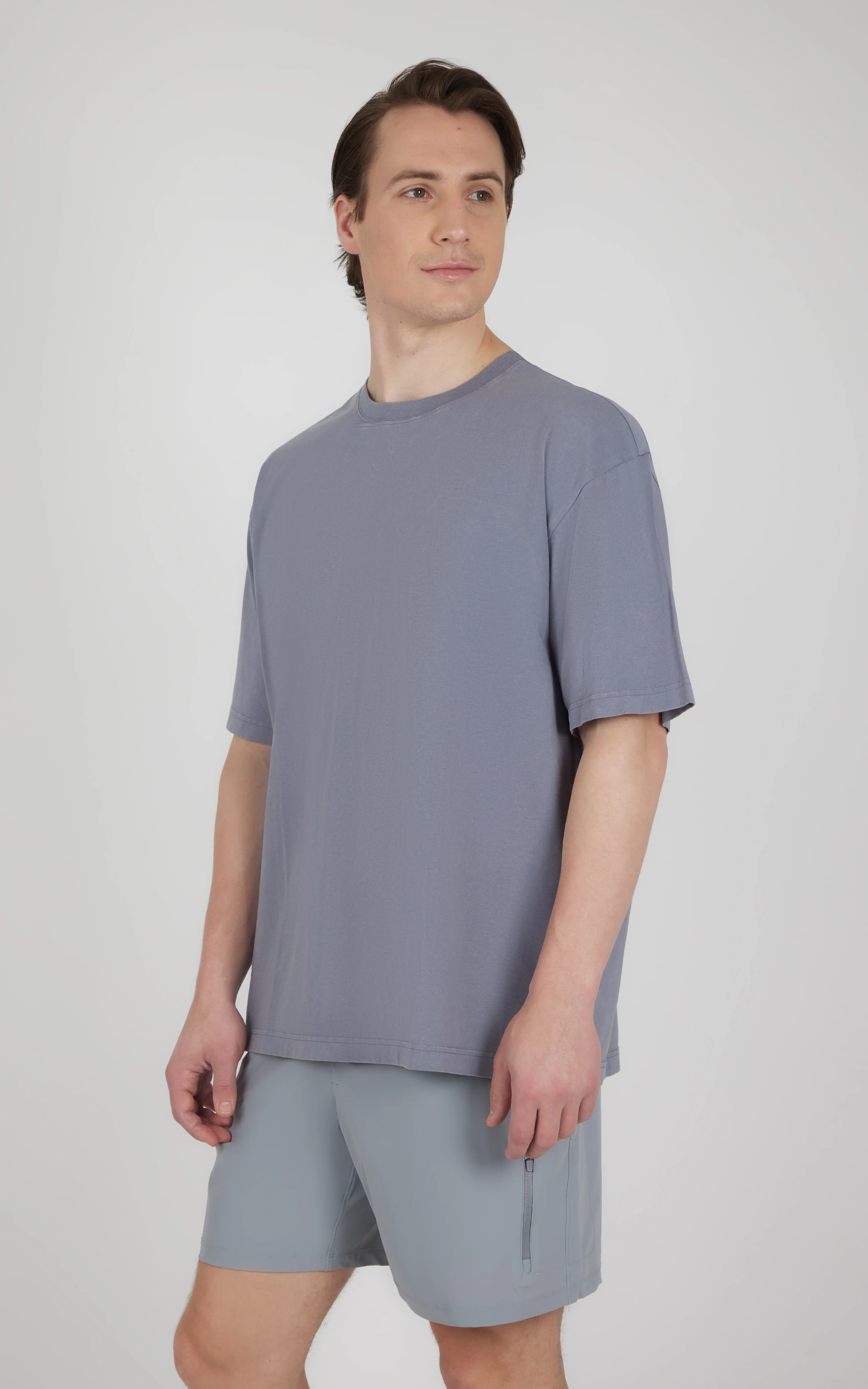 Men's Acid Wash Oversized Boxy Crew Neck Tee - Image 14