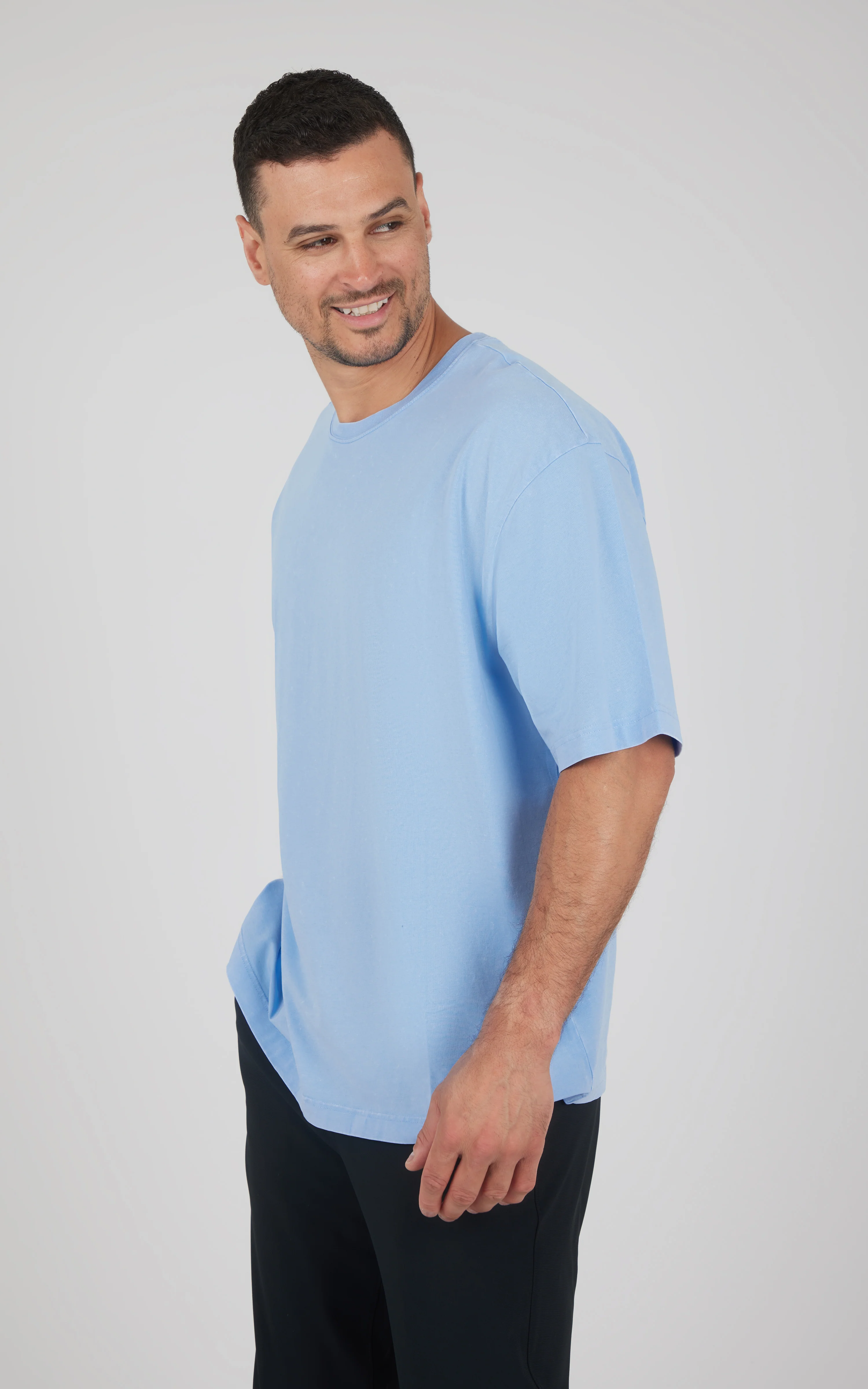 Men's Acid Wash Oversized Boxy Crew Neck Tee - Image 3