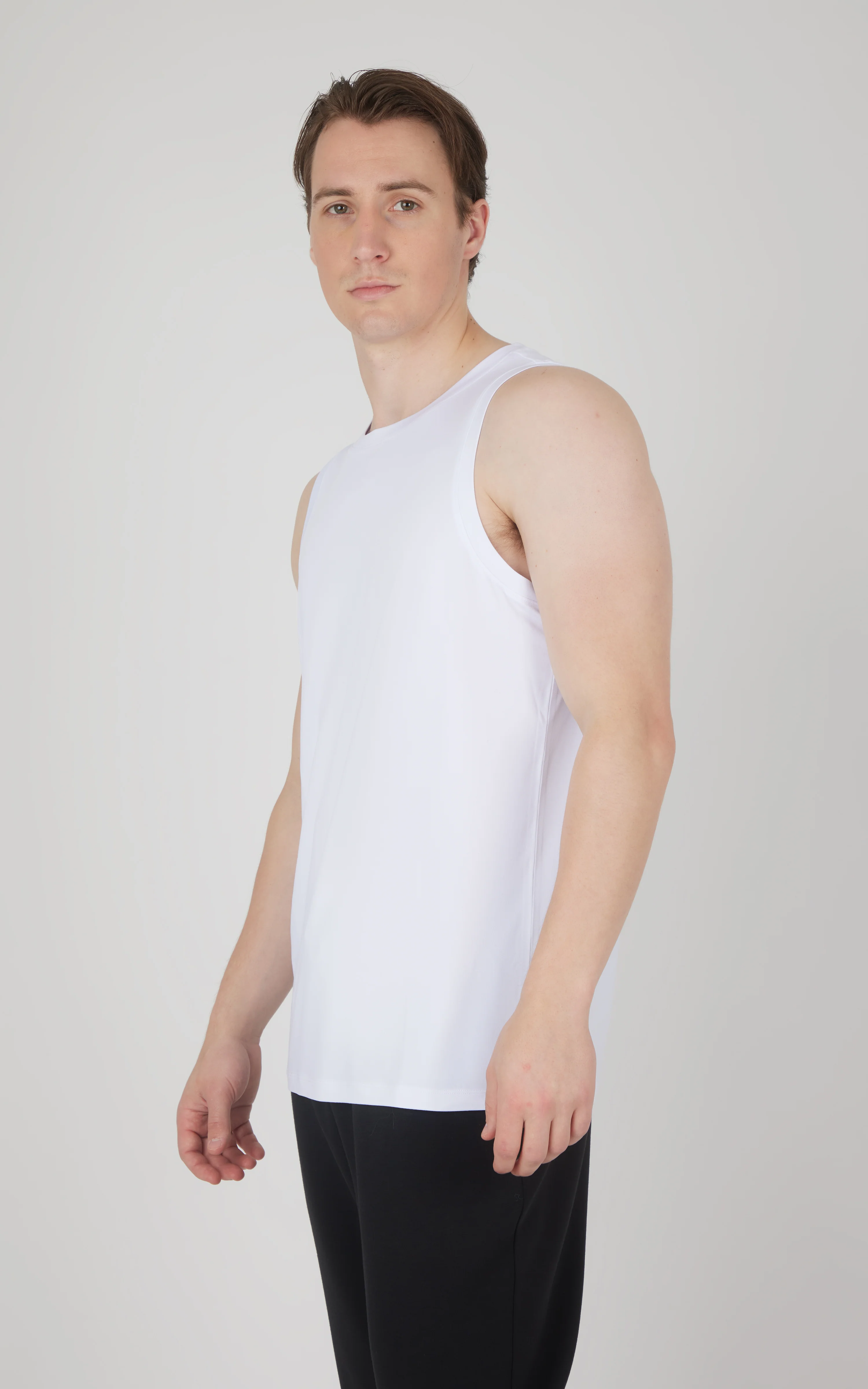 Men's Cationic Two Tone Heather Pace Muscle Tank - Image 17