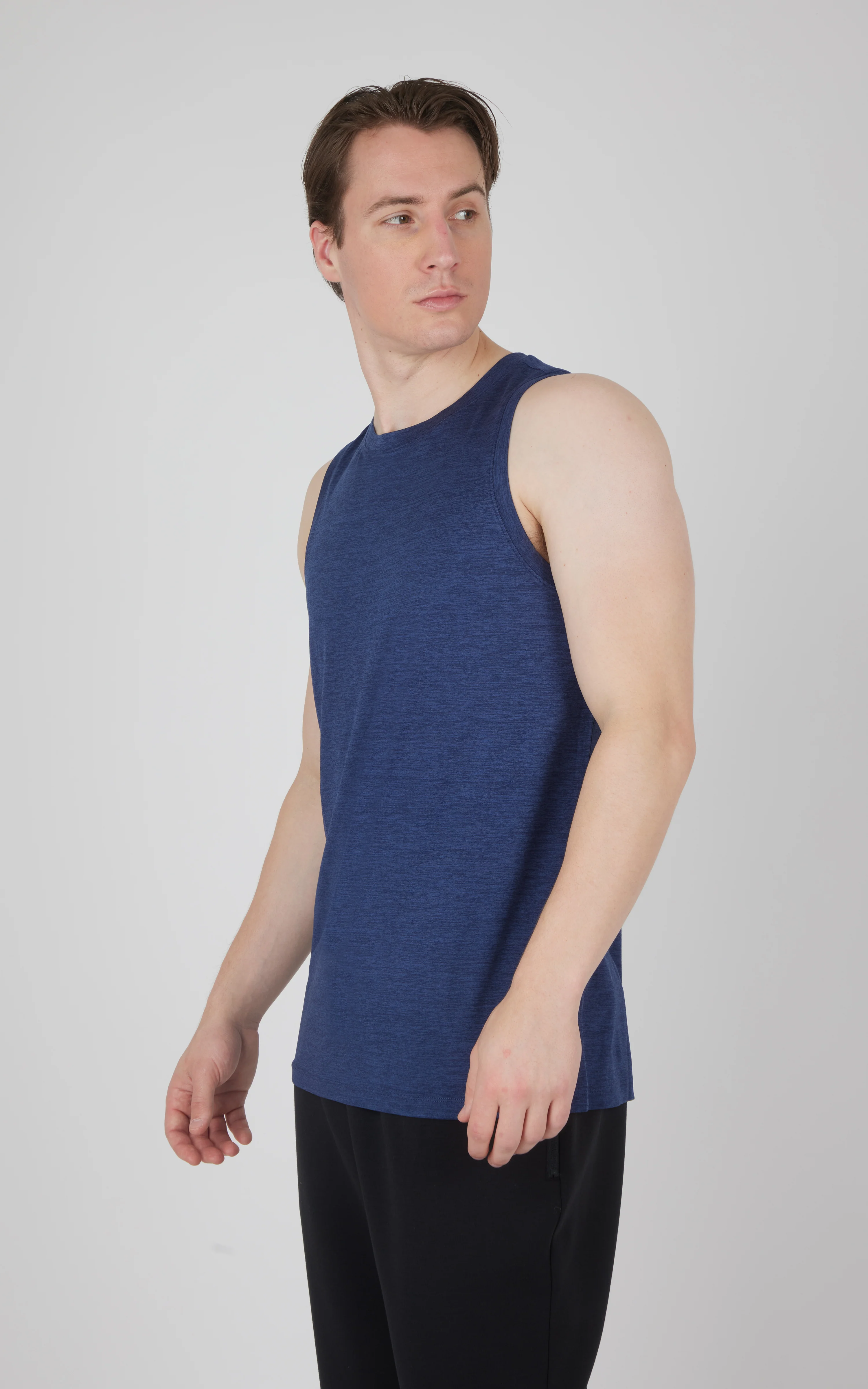 Men's Cationic Two Tone Heather Pace Muscle Tank - Image 5