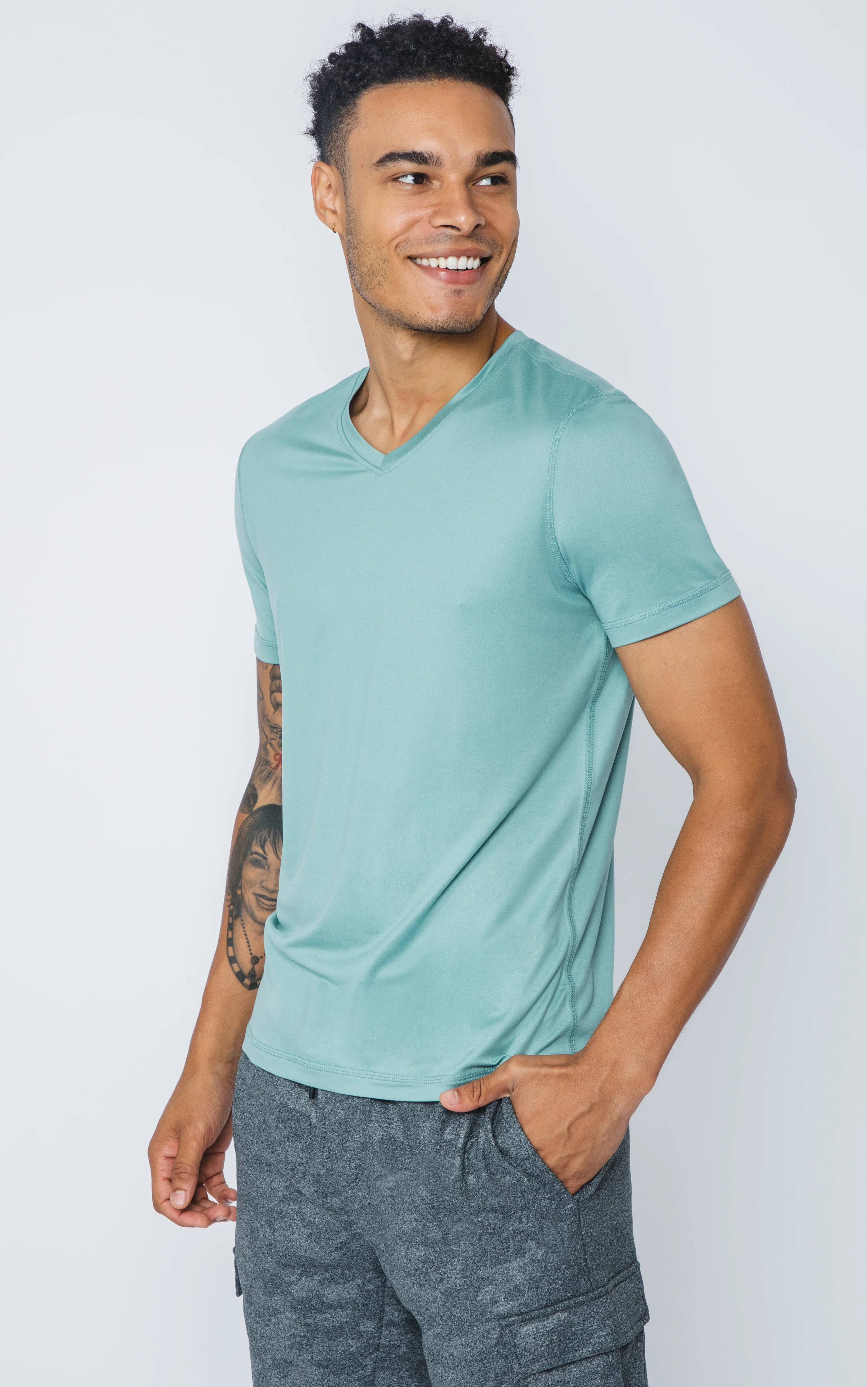 Men's V-Neck Short Sleeve Shirt - Image 5