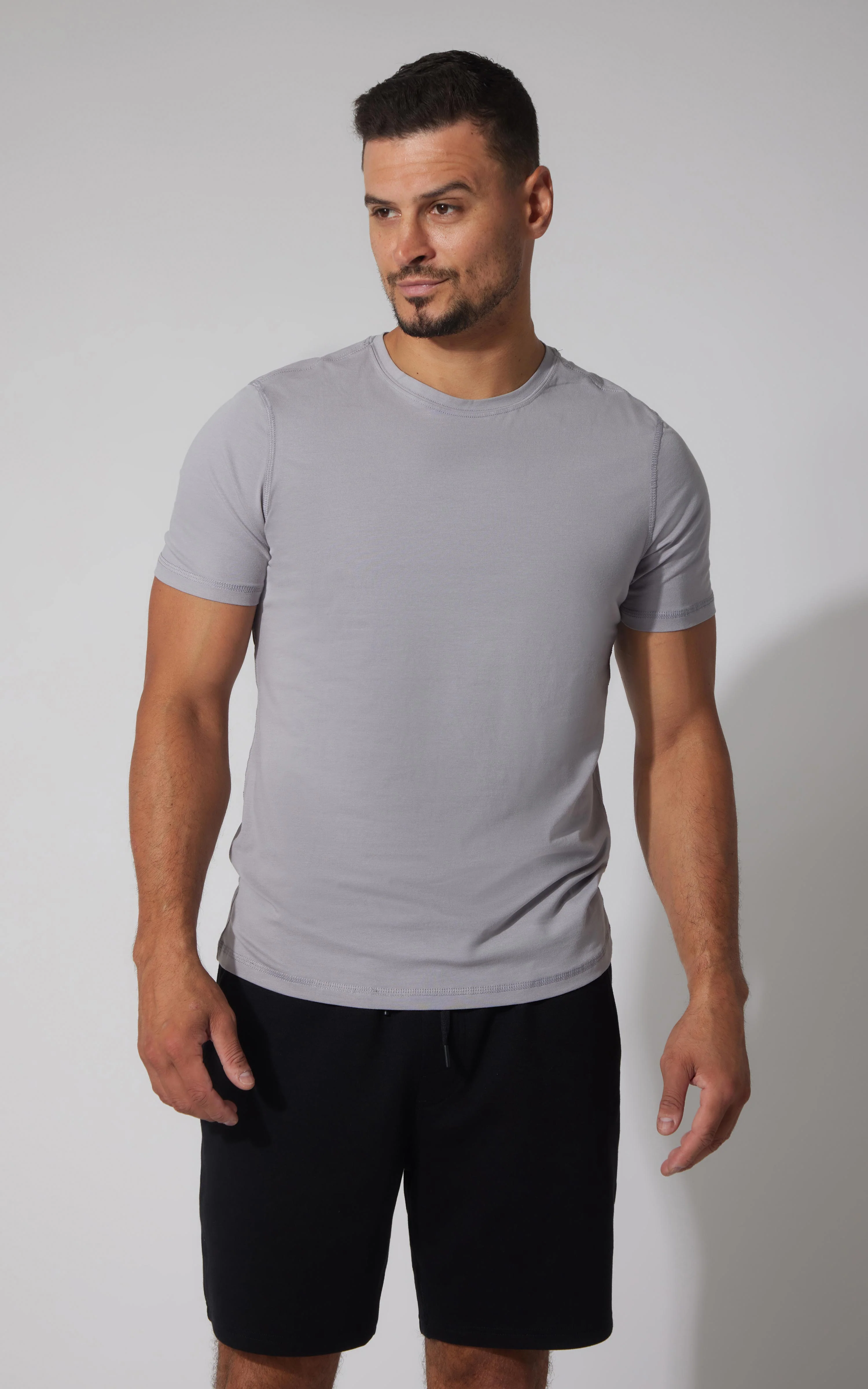 Men's Silicon Washed Pima Cotton Crew Neck Tee - Image 10