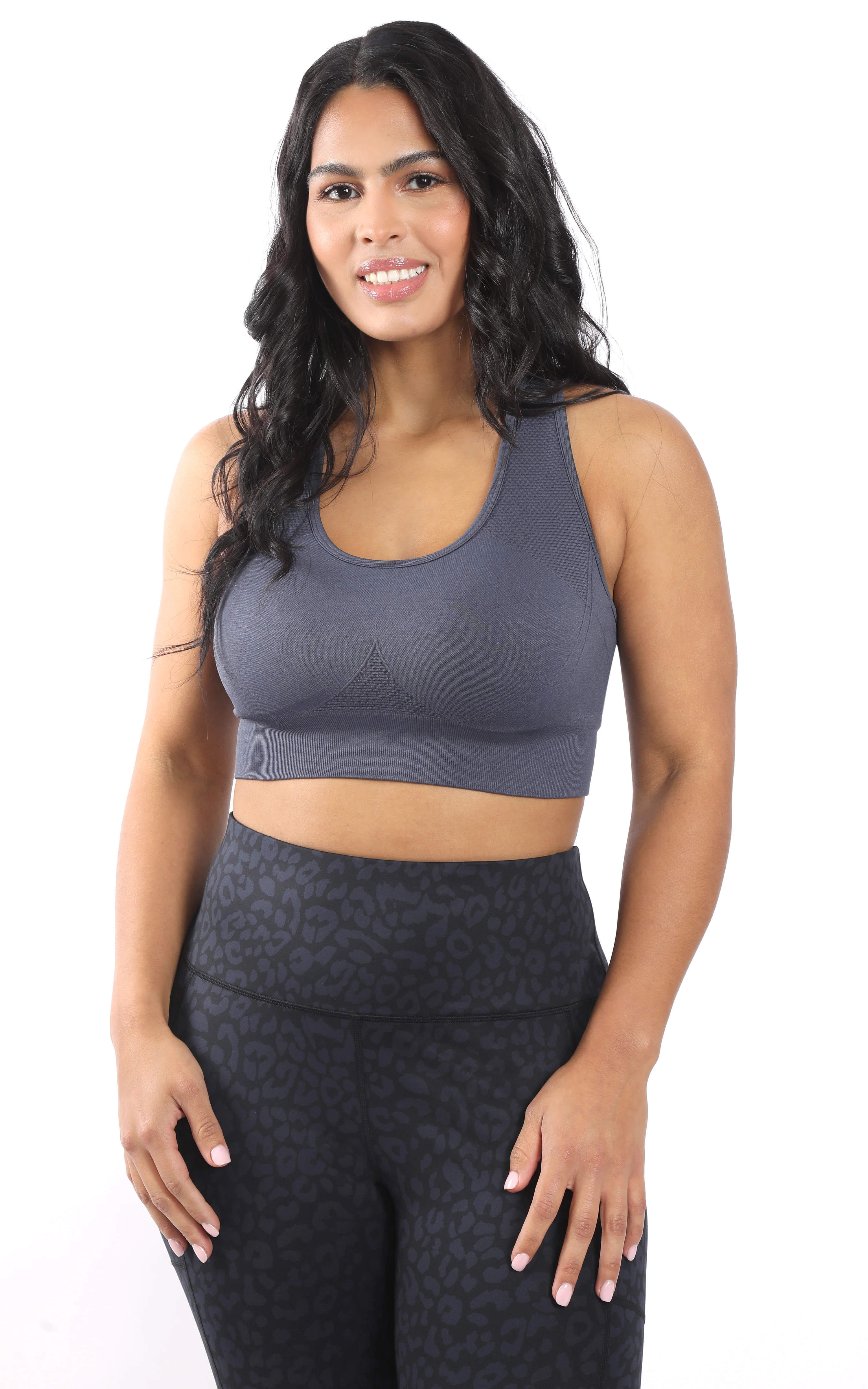 Plus Seamless Crisscross Back Sports Bra - Image 8