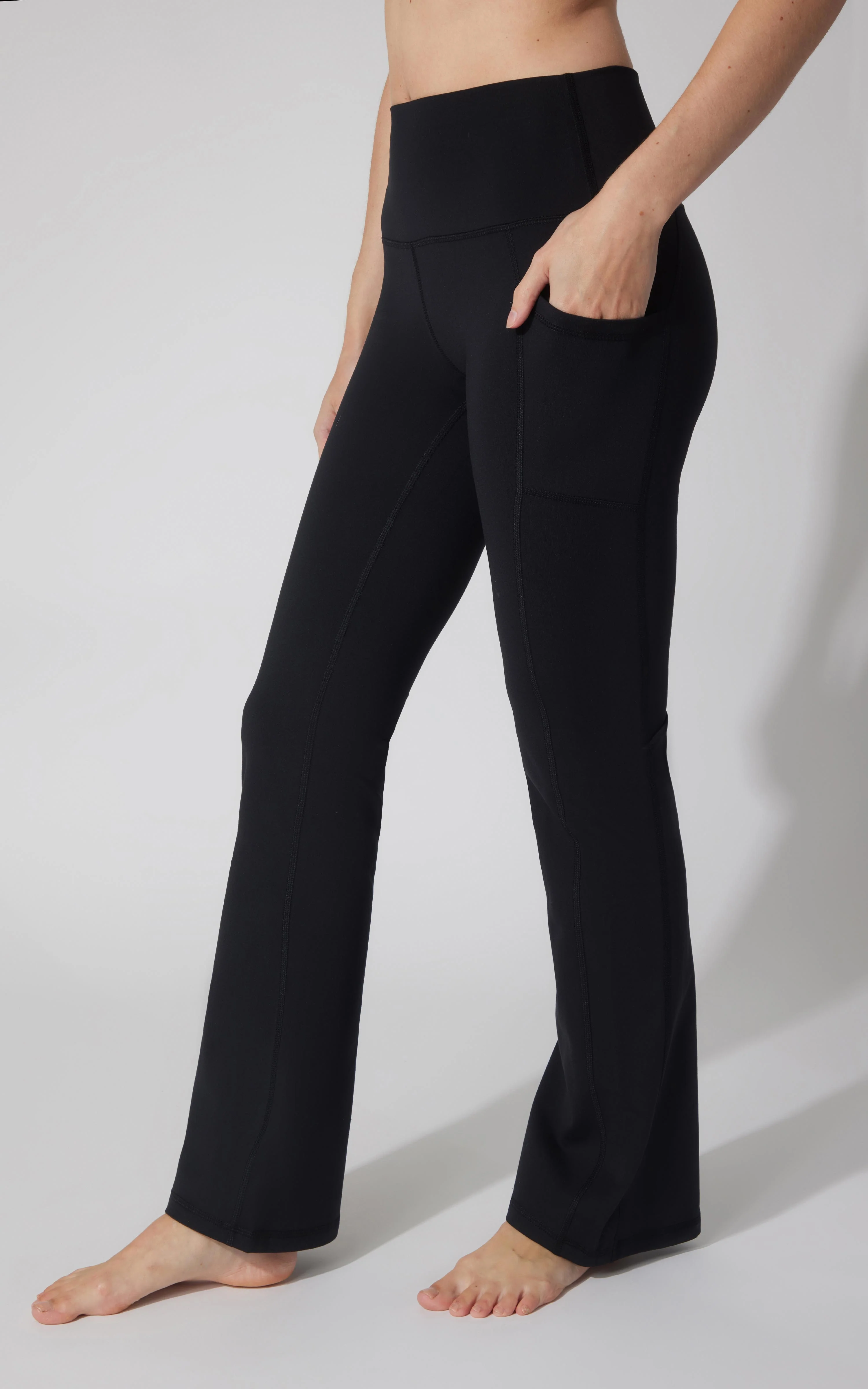 Polarlux Tribeca Elastic Free Full Length Side Pocket Flare Leg Pant - Image 6