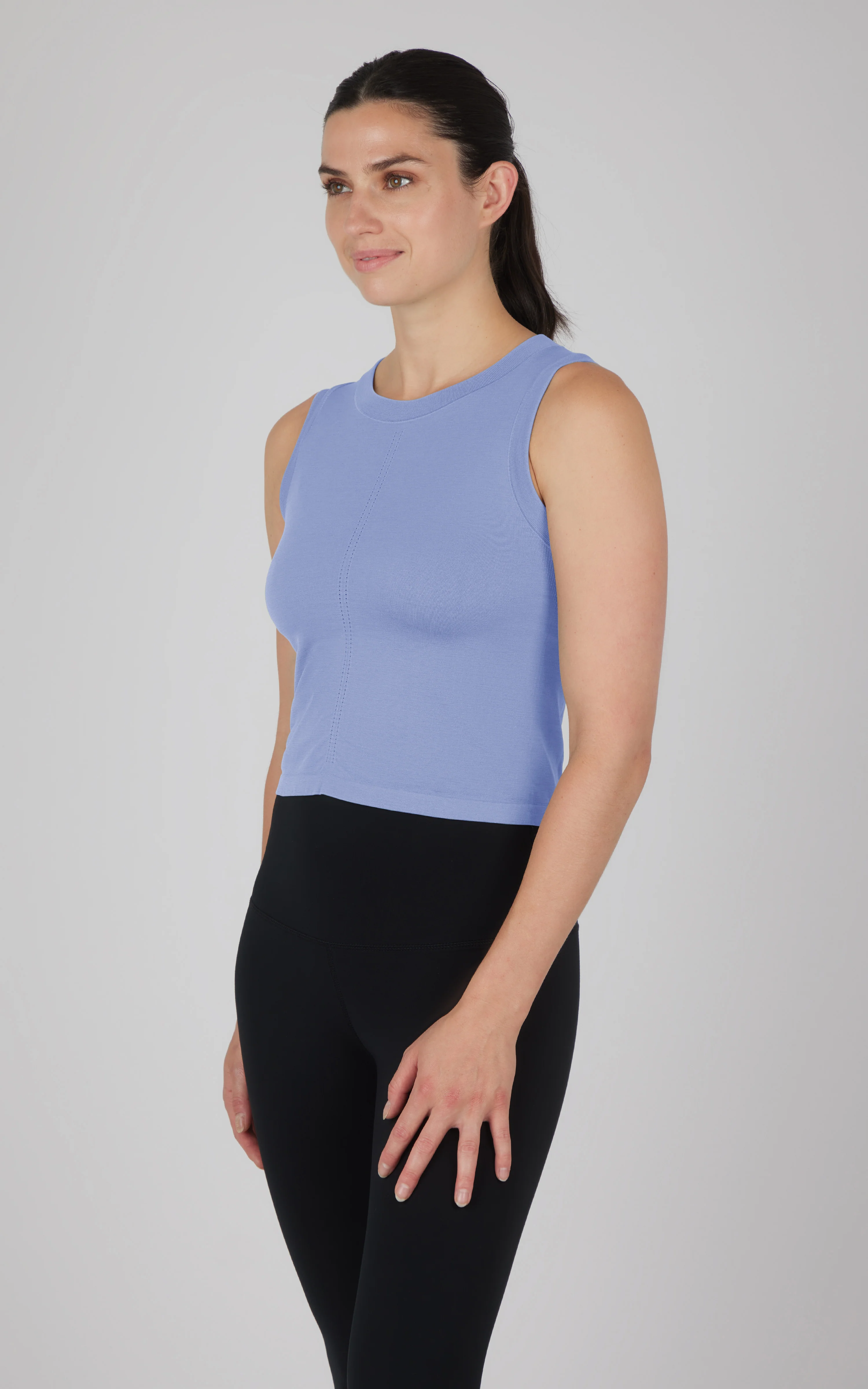 Seamless Slim Fit High Neck Tank - Image 11