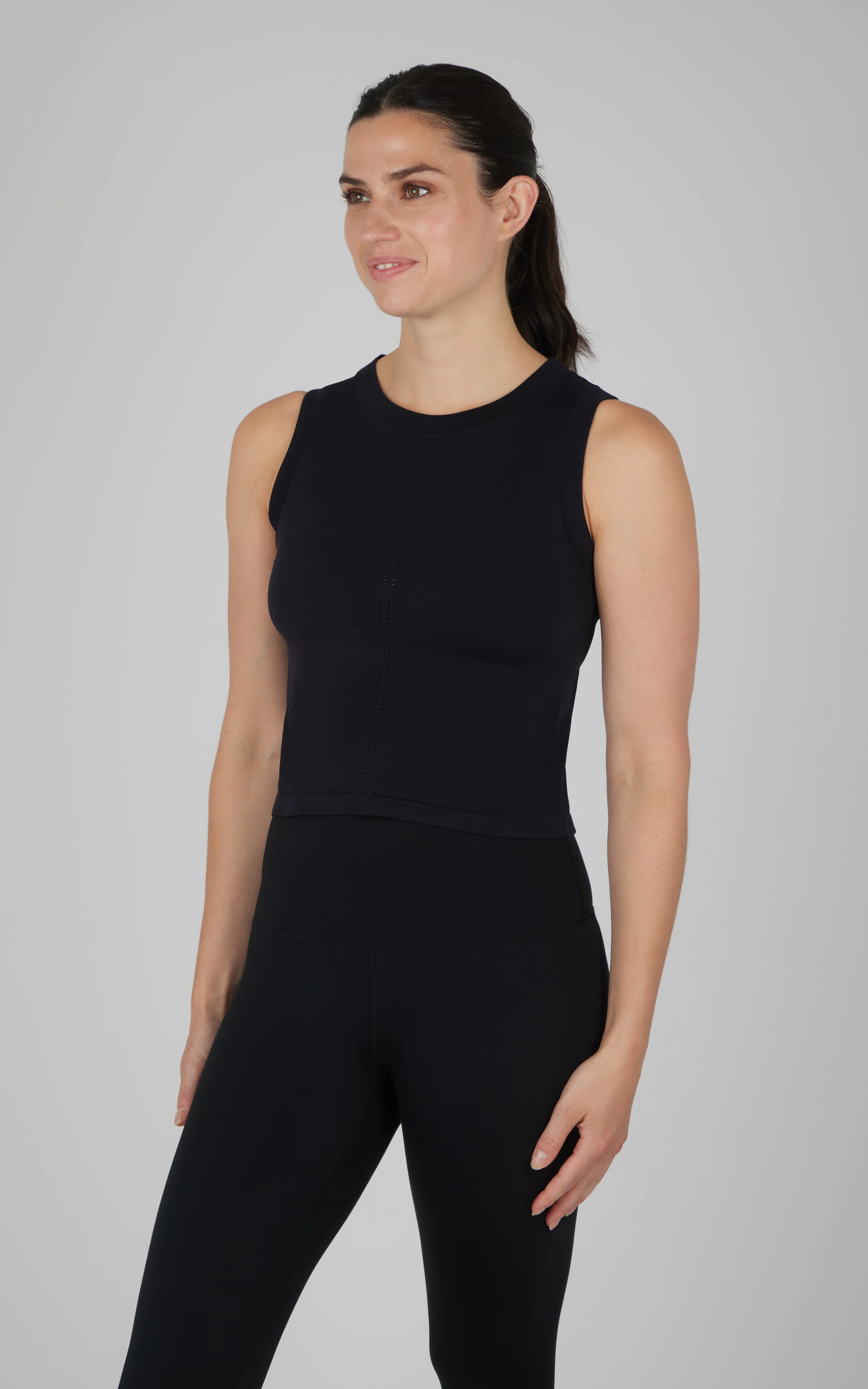 Seamless Slim Fit High Neck Tank - Image 8