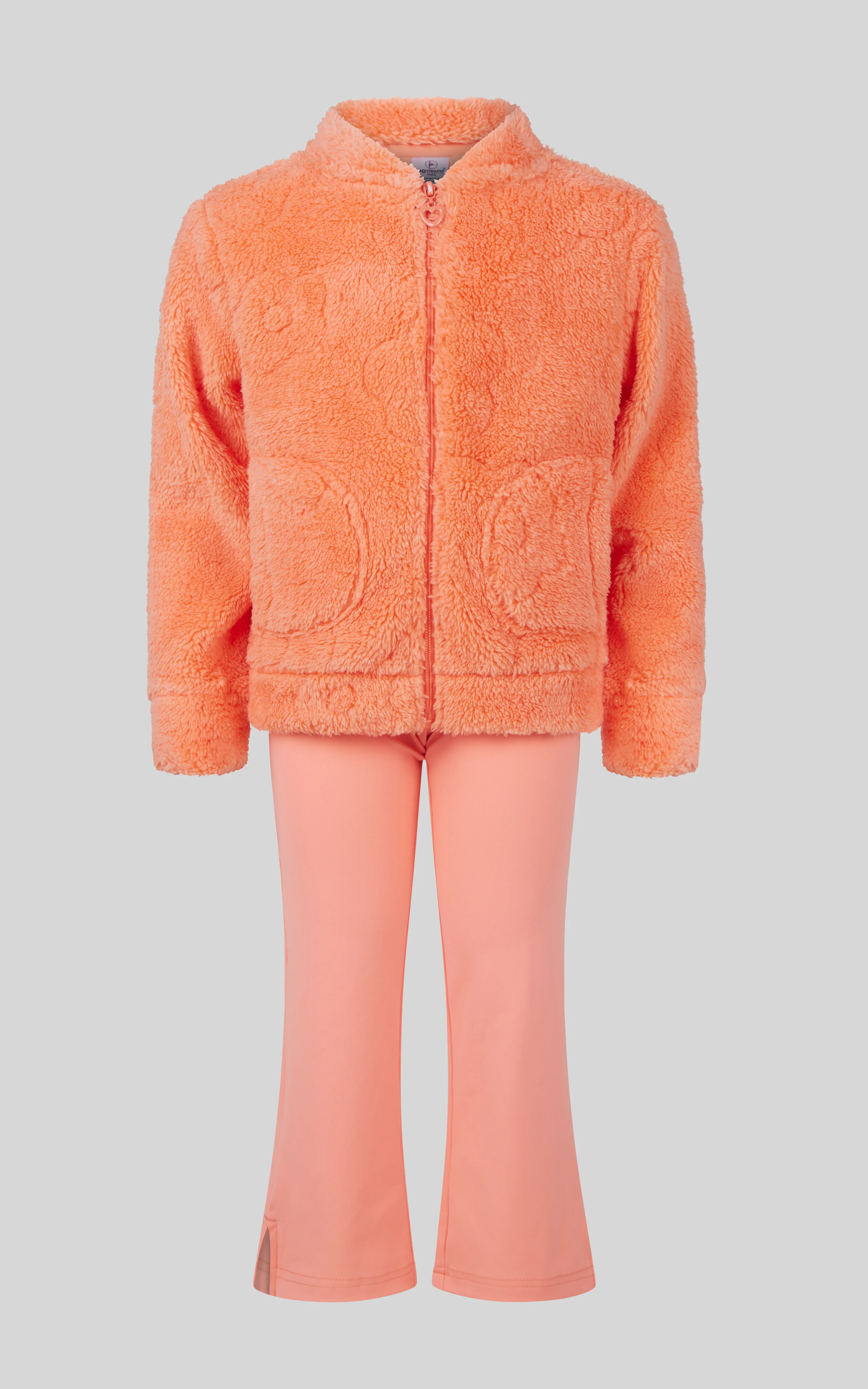 Toddler Girls 2 PC Jacquard Bomber Jacket and Flare Leg Pant - Image 3