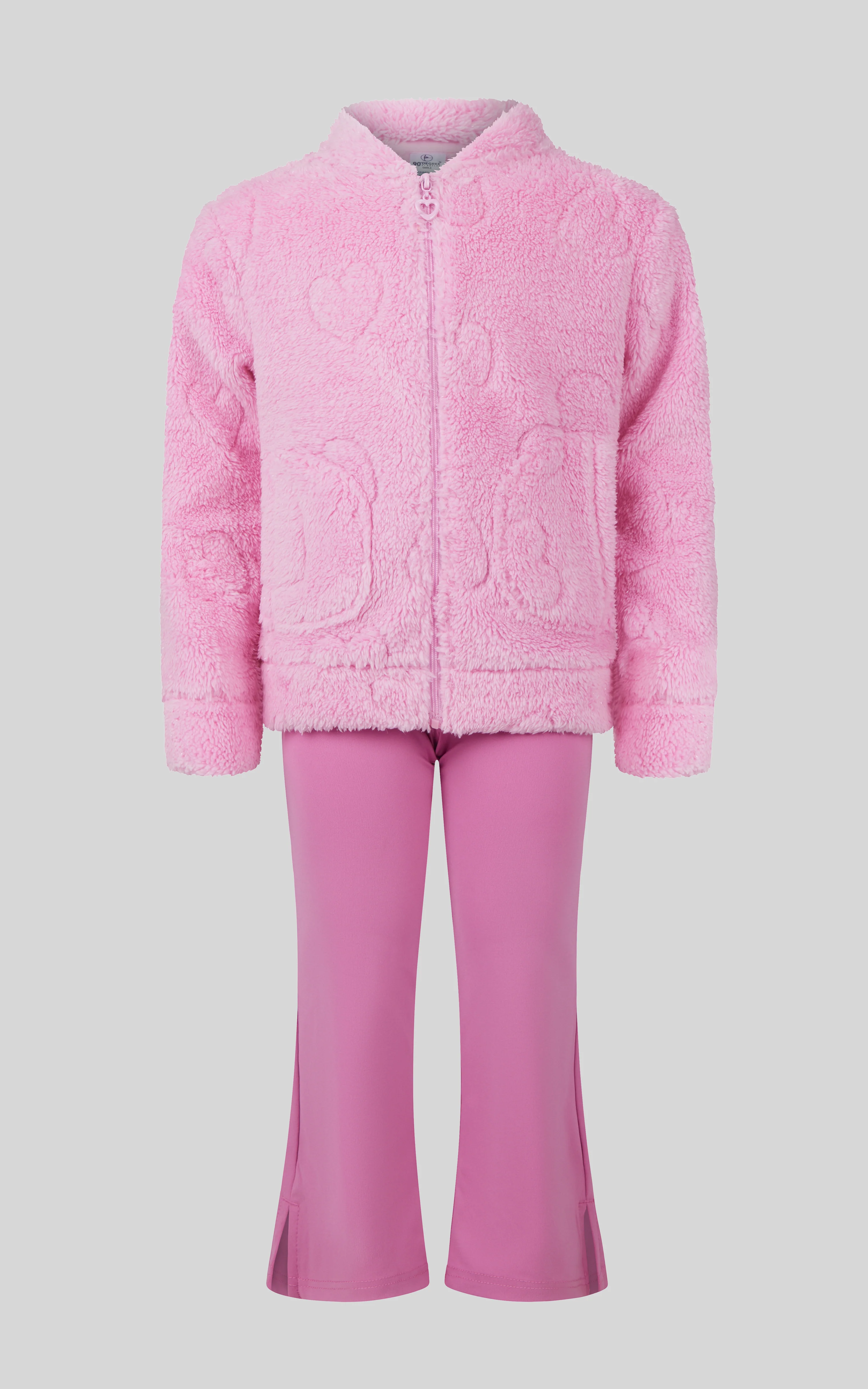 Toddler Girls 2 PC Jacquard Bomber Jacket and Flare Leg Pant - Image 5