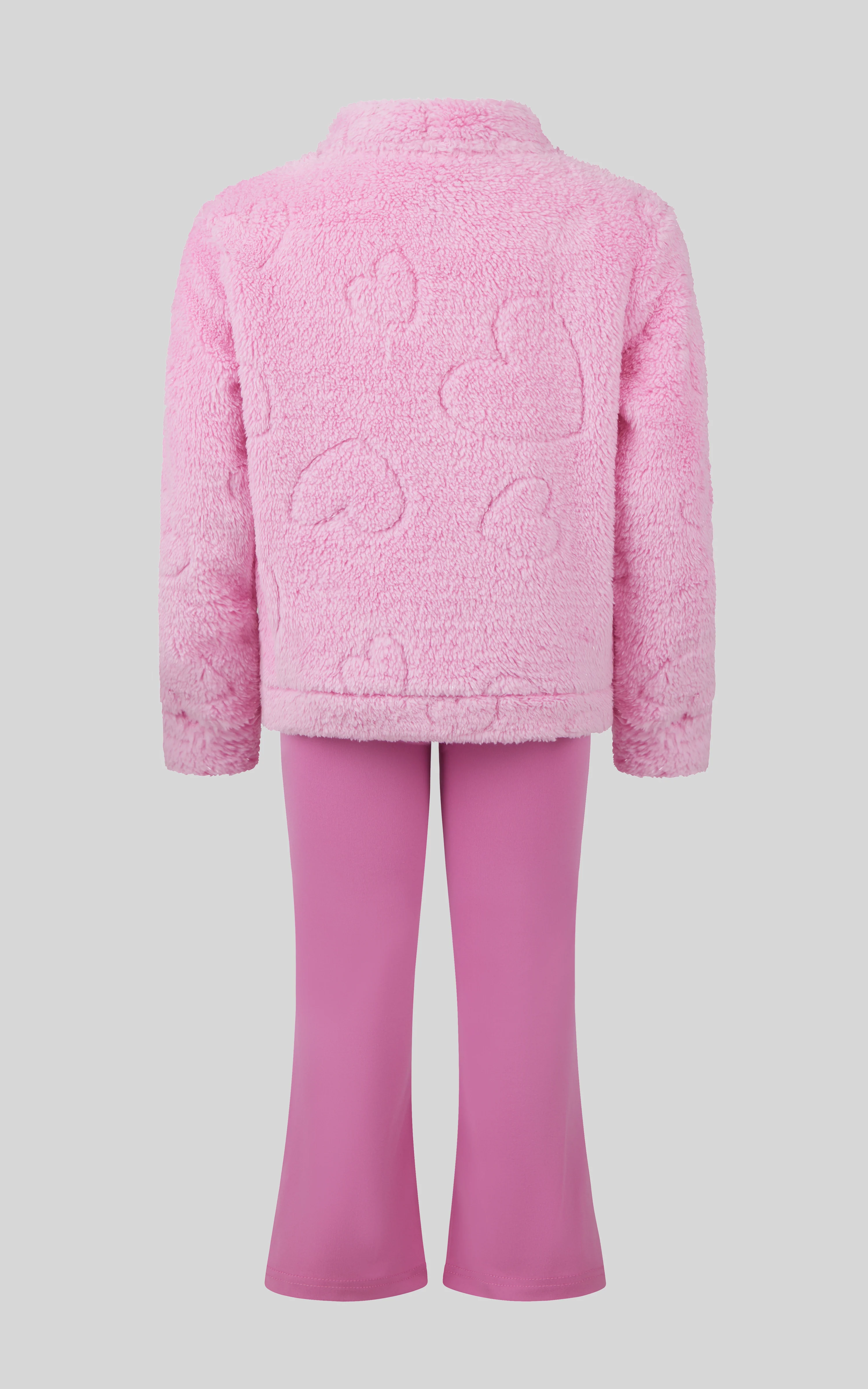 Toddler Girls 2 PC Jacquard Bomber Jacket and Flare Leg Pant - Image 6