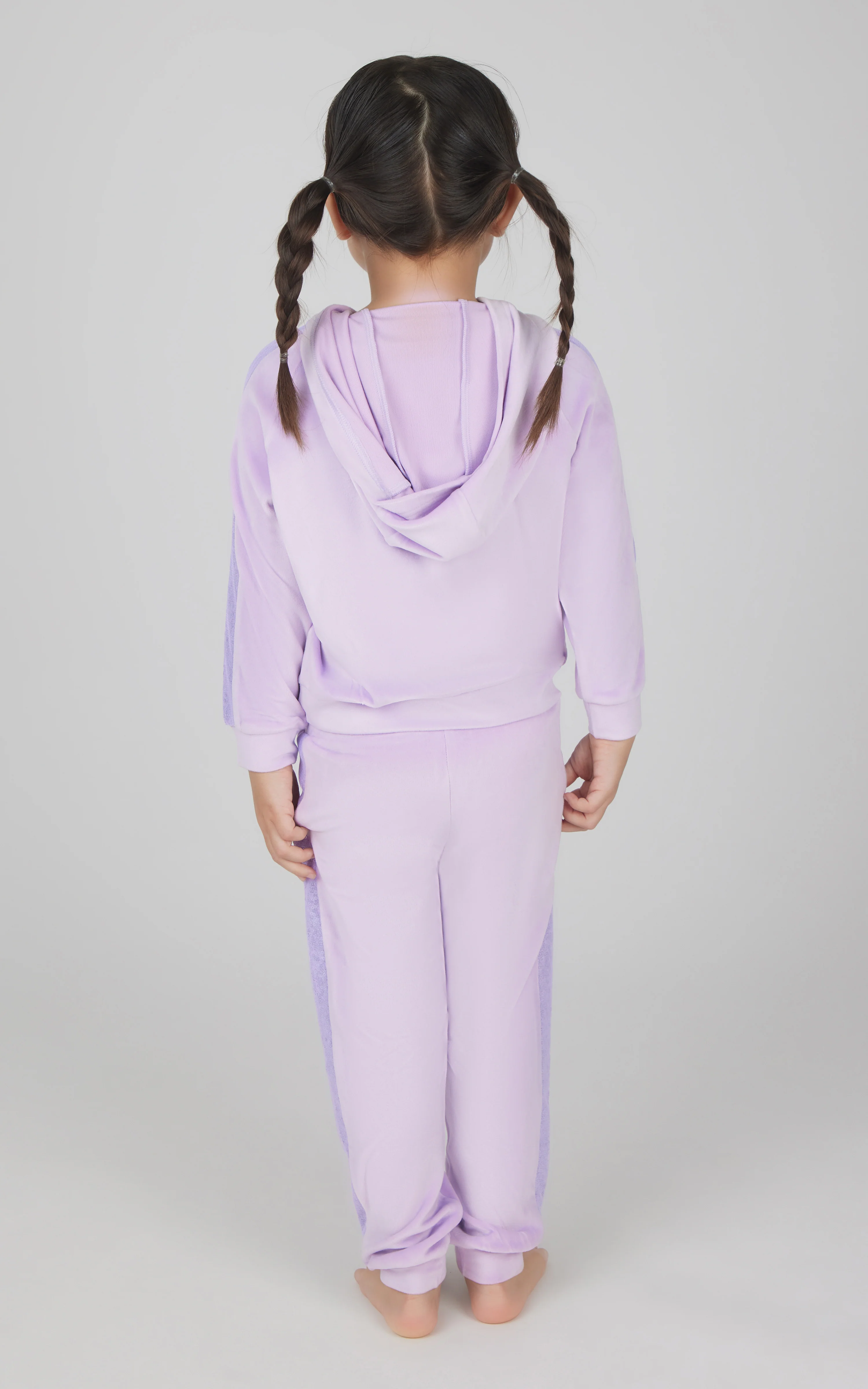 Toddler Girls 2 PC Velour Hoodie Jacket and Jogger - Image 6