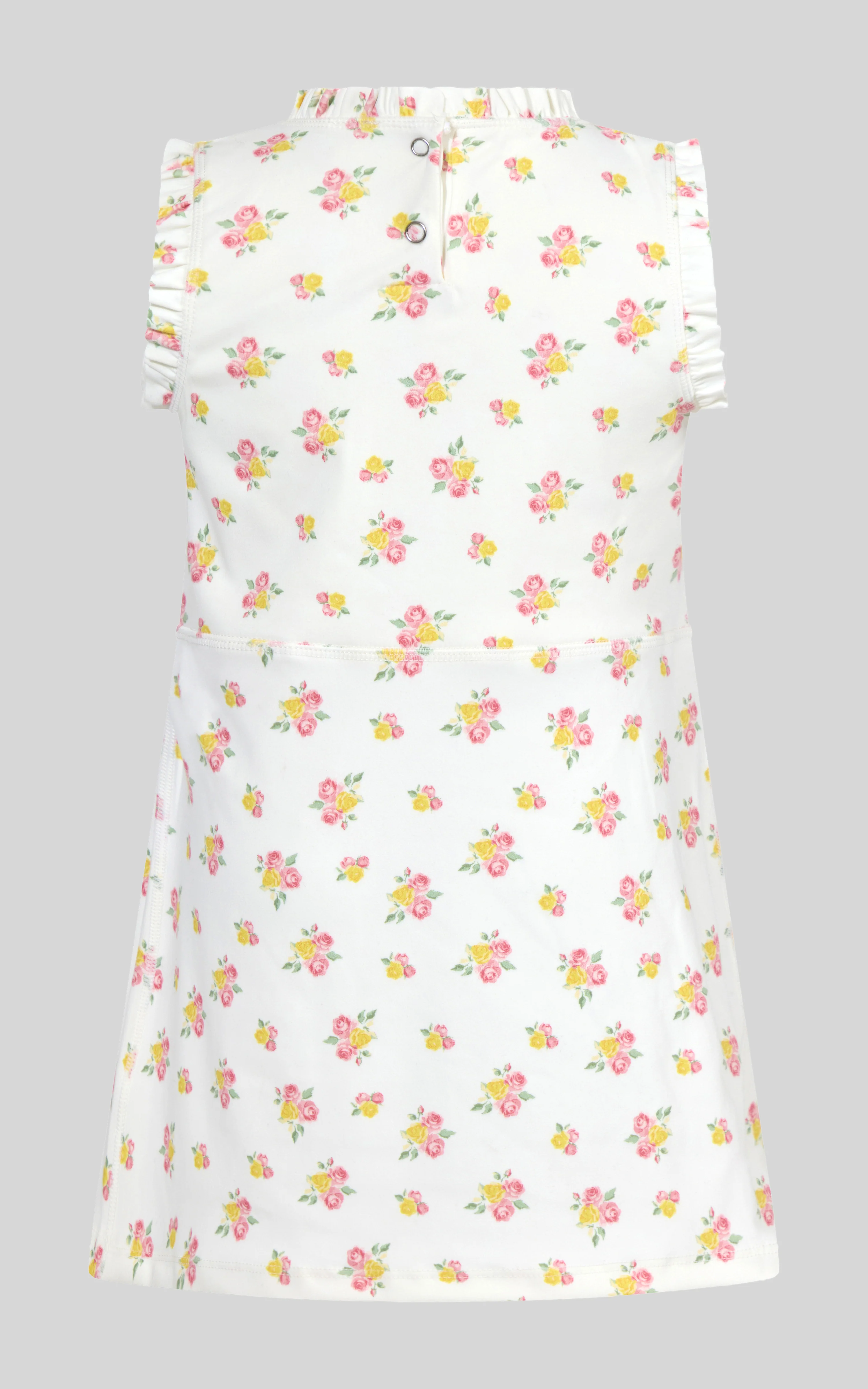 Toddler Girls Ruffle Dress & 3" Short & Bow Scrunchie - Image 2