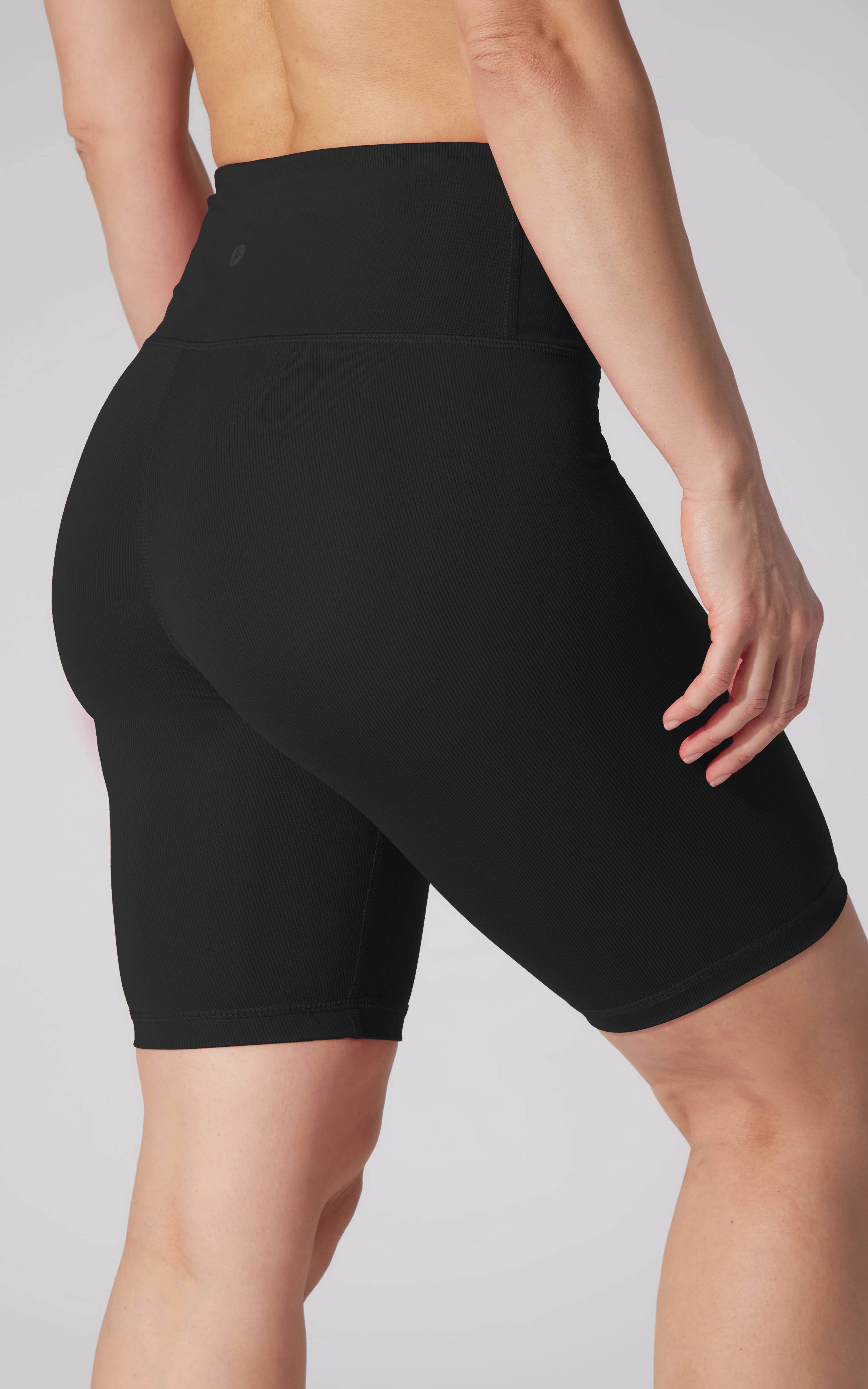 High Waist Ribbed 9" Biker Shorts - Image 8